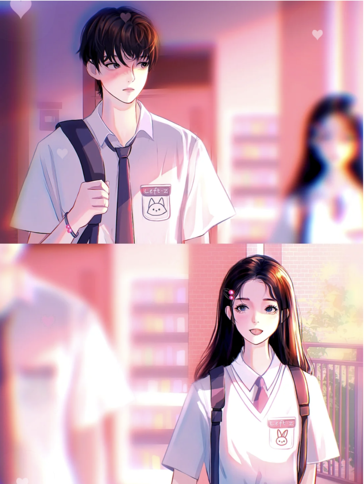 情侣插画｜从青梅竹马到两小无猜，从校服到婚纱，真好